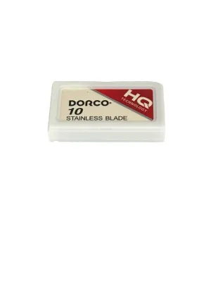 Dorco ST301 Platinum Stainless Steel Double Edge Safety Razor Blade 10 pk