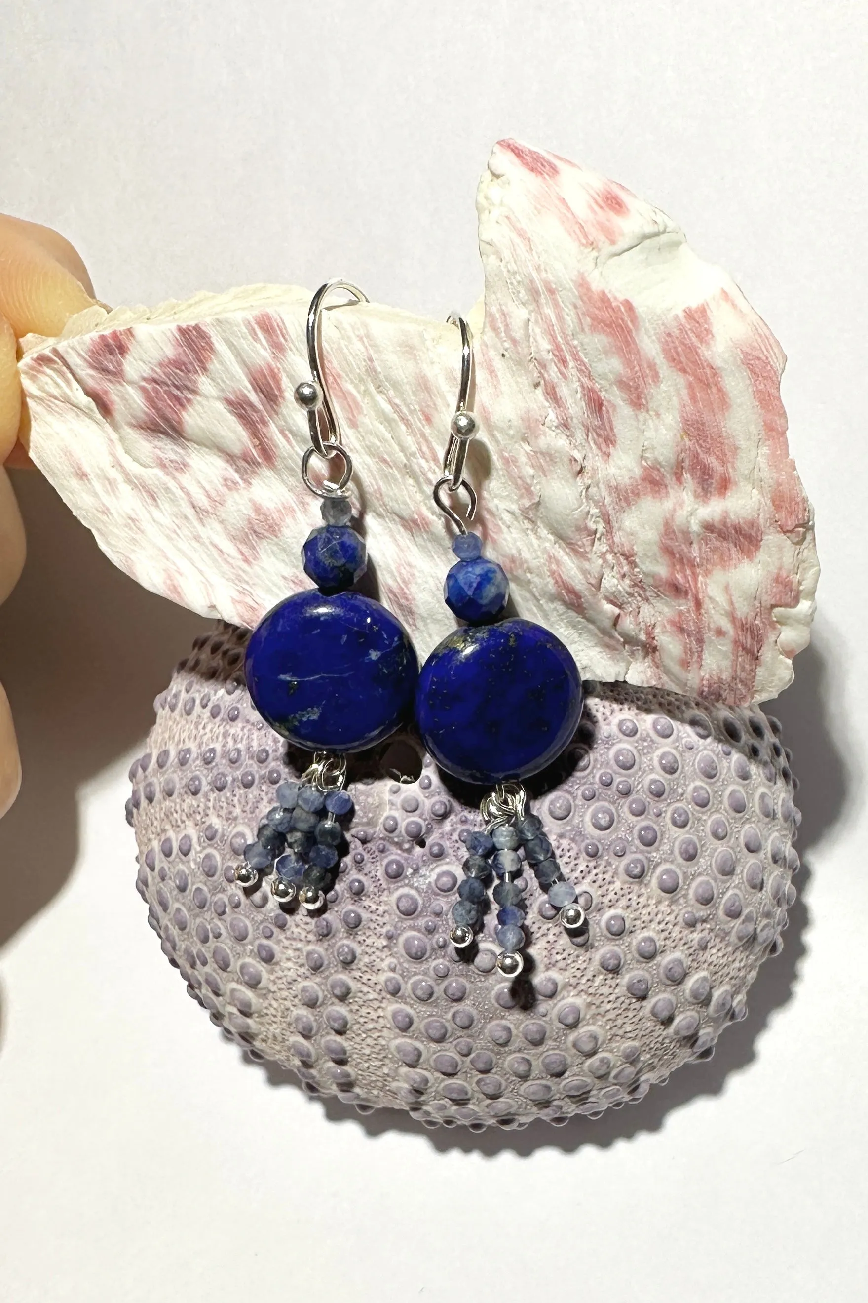 Earrings Cay Lapis Tassels