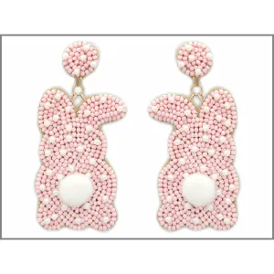 Easter Bunny Seed Beed Earrings