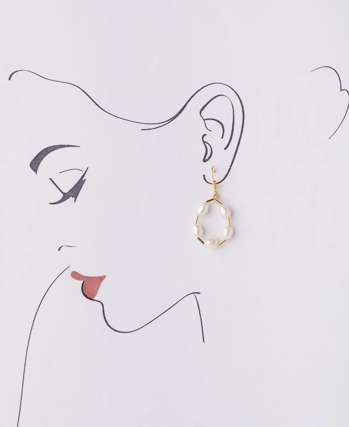 Elegant Hanging Pearl Earring