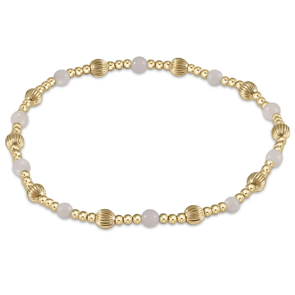 enewton 6.25" Dignity Sincerity Gemstone 4mm Bead Bracelet- Moonstone