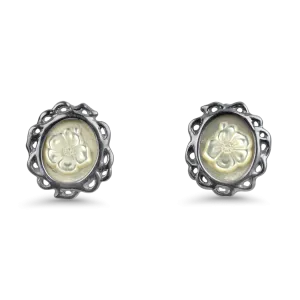 Estate Sterling Silver Tiffany & Co. Mother of Pearl Stud Earrings