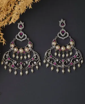 Faiza Pearl Chandeliers Earring