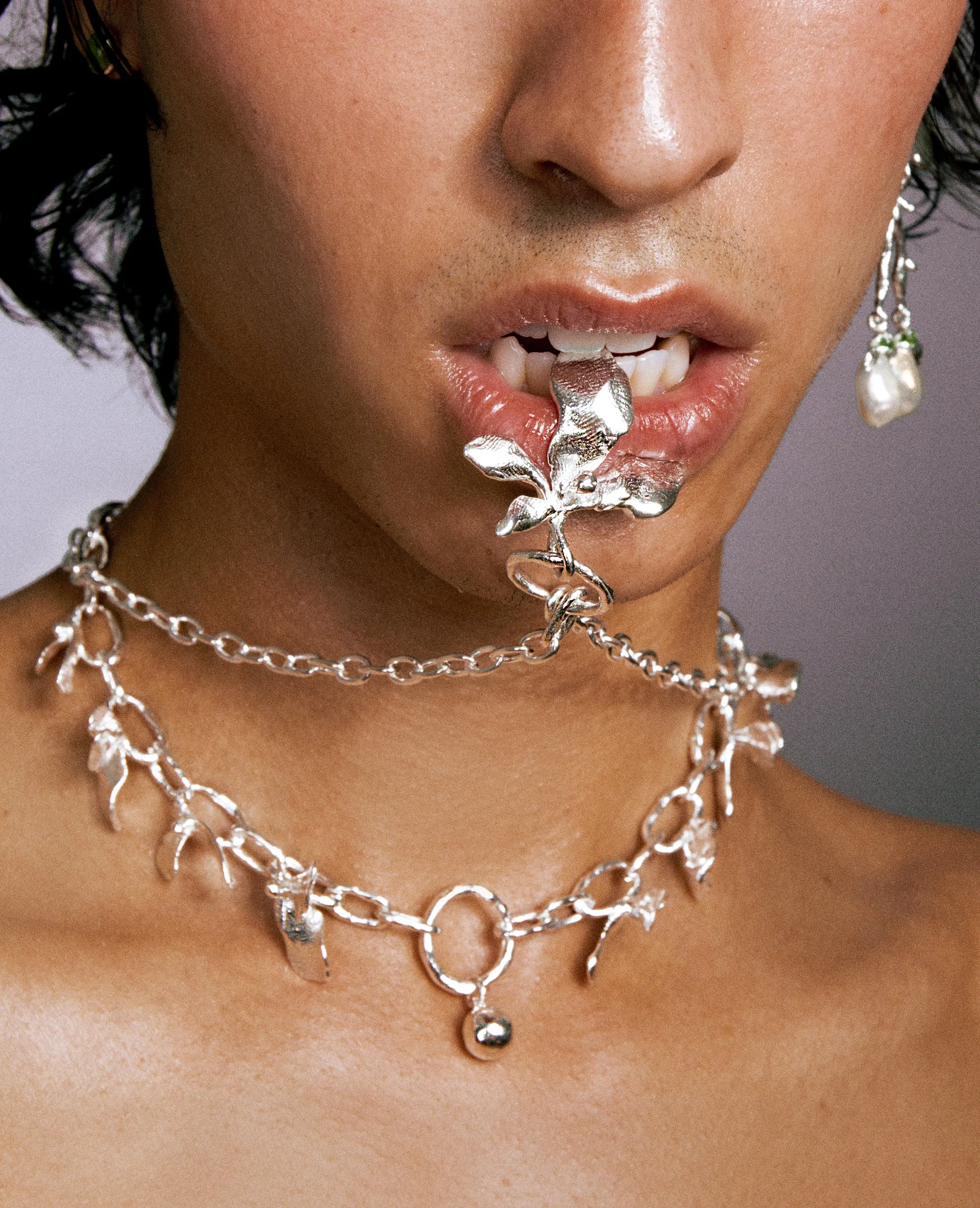 FLORALIS COLLAR // silver necklace