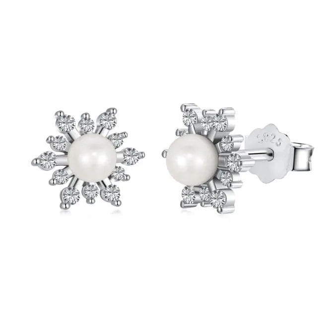 Fresh Water Pearl Sparkling Earrings ERLE030