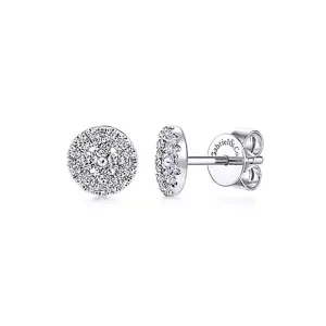 Gabriel & Co. Diamond Cluster Pave Stud Earrings