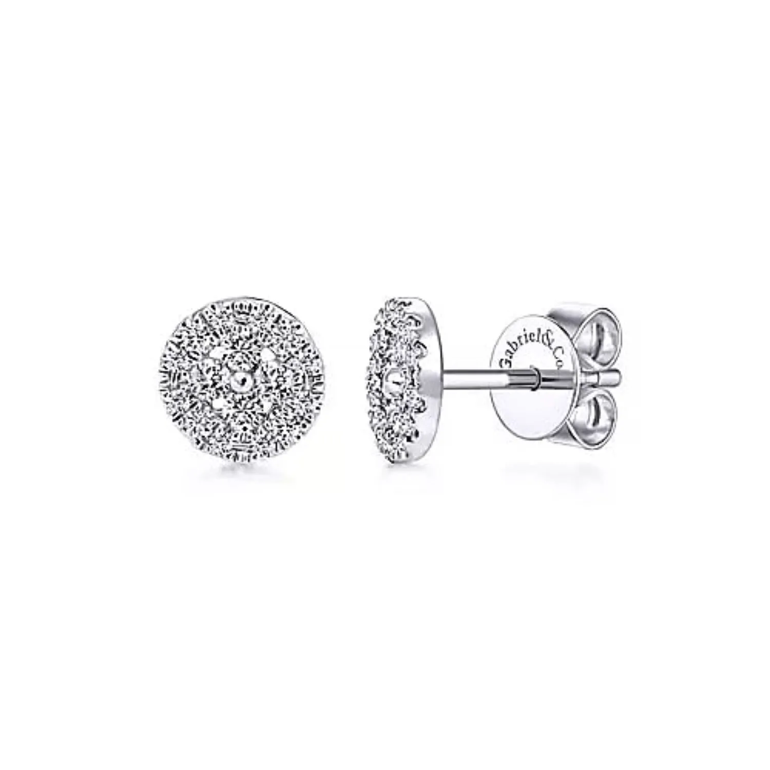 Gabriel & Co. Diamond Cluster Pave Stud Earrings