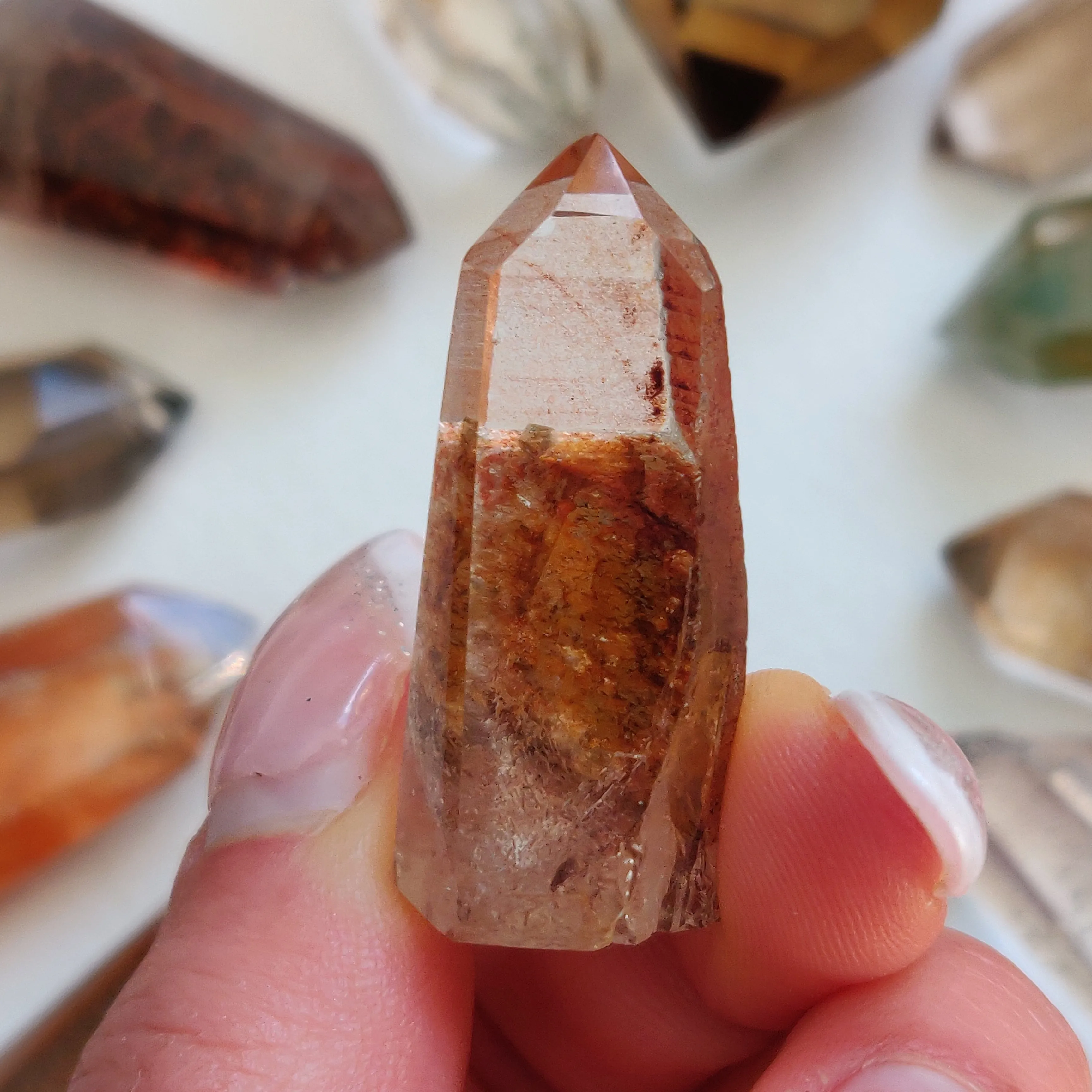 Garden Quartz Point, Lodolite Point (#20G)