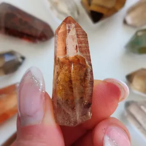 Garden Quartz Point, Lodolite Point (#20G)