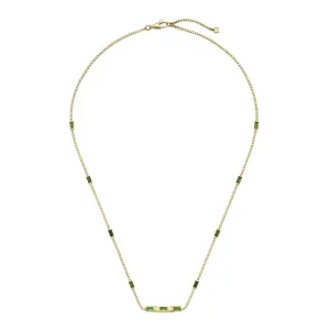 GC Link to Love 18ct Yellow Gold Tourmaline Baguette Necklace