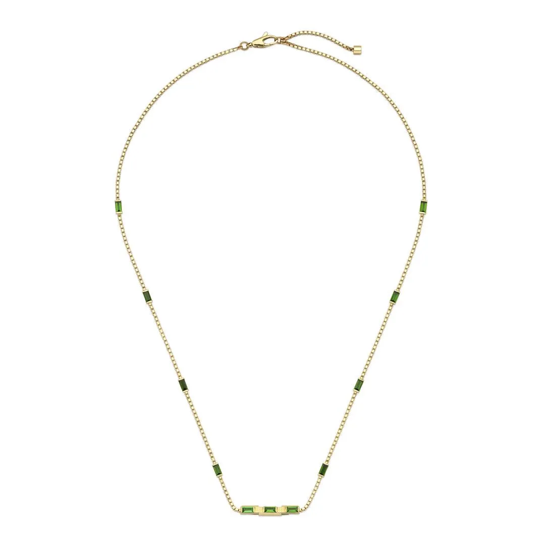 GC Link to Love 18ct Yellow Gold Tourmaline Baguette Necklace
