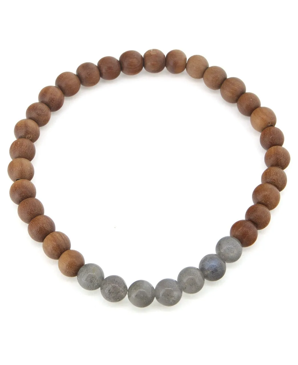 Gemstone and Sandalwood Mala Beaded Bracelet
