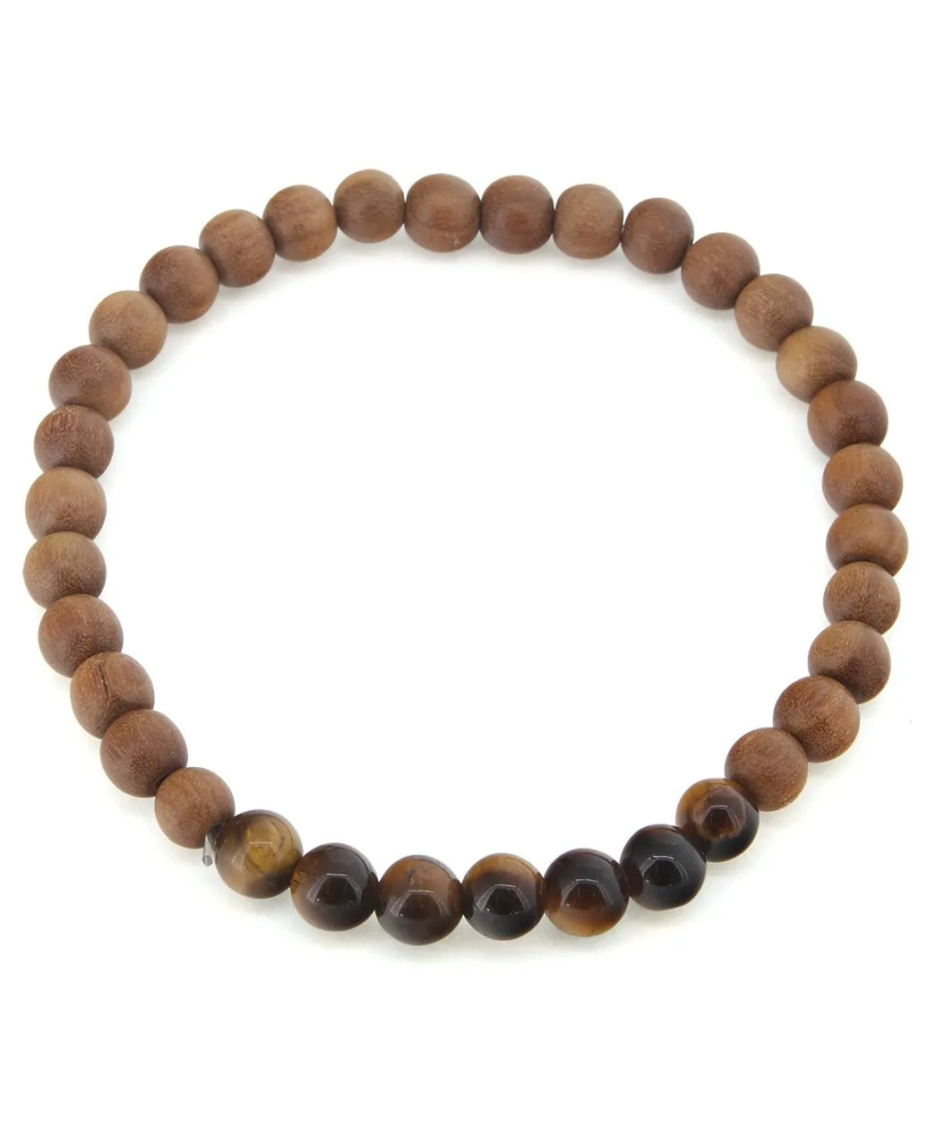 Gemstone and Sandalwood Mala Beaded Bracelet