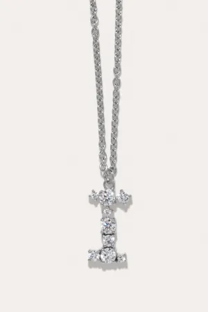 Glitchy I - Cubic Zirconia and Rhodium Plated Pendant