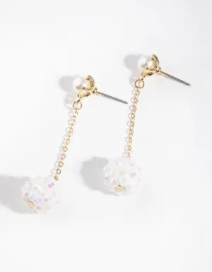Gold Iridescent Jelly Tot Drop Earrings