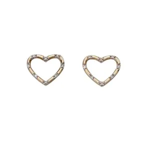 Gold Pave Set Diamond Earrings