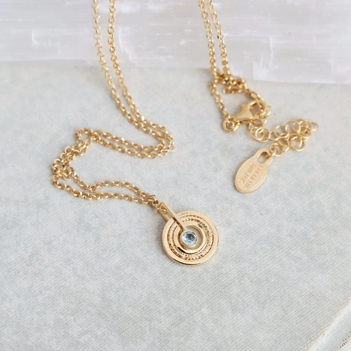 Gold Plated & Blue Topaz Necklace
