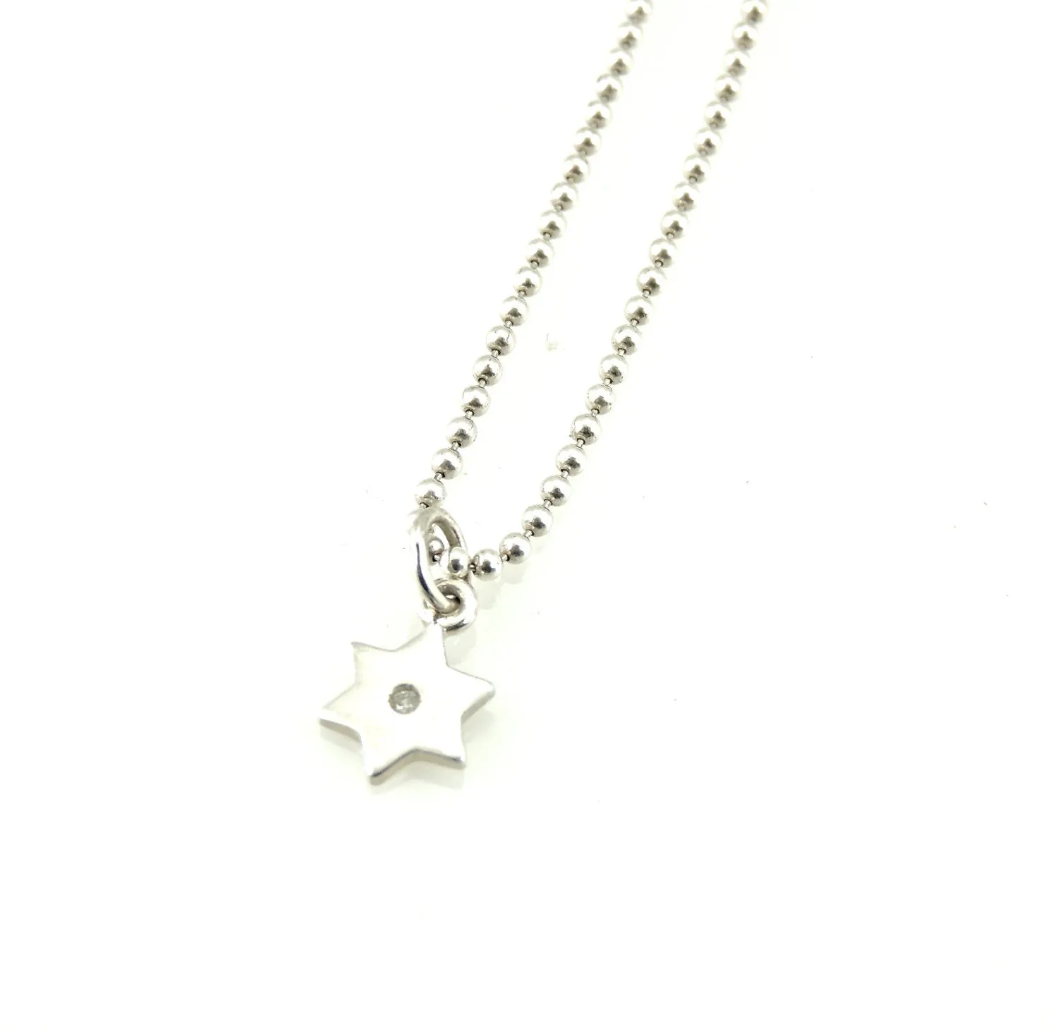 Graceful Star of David Diamond Necklace