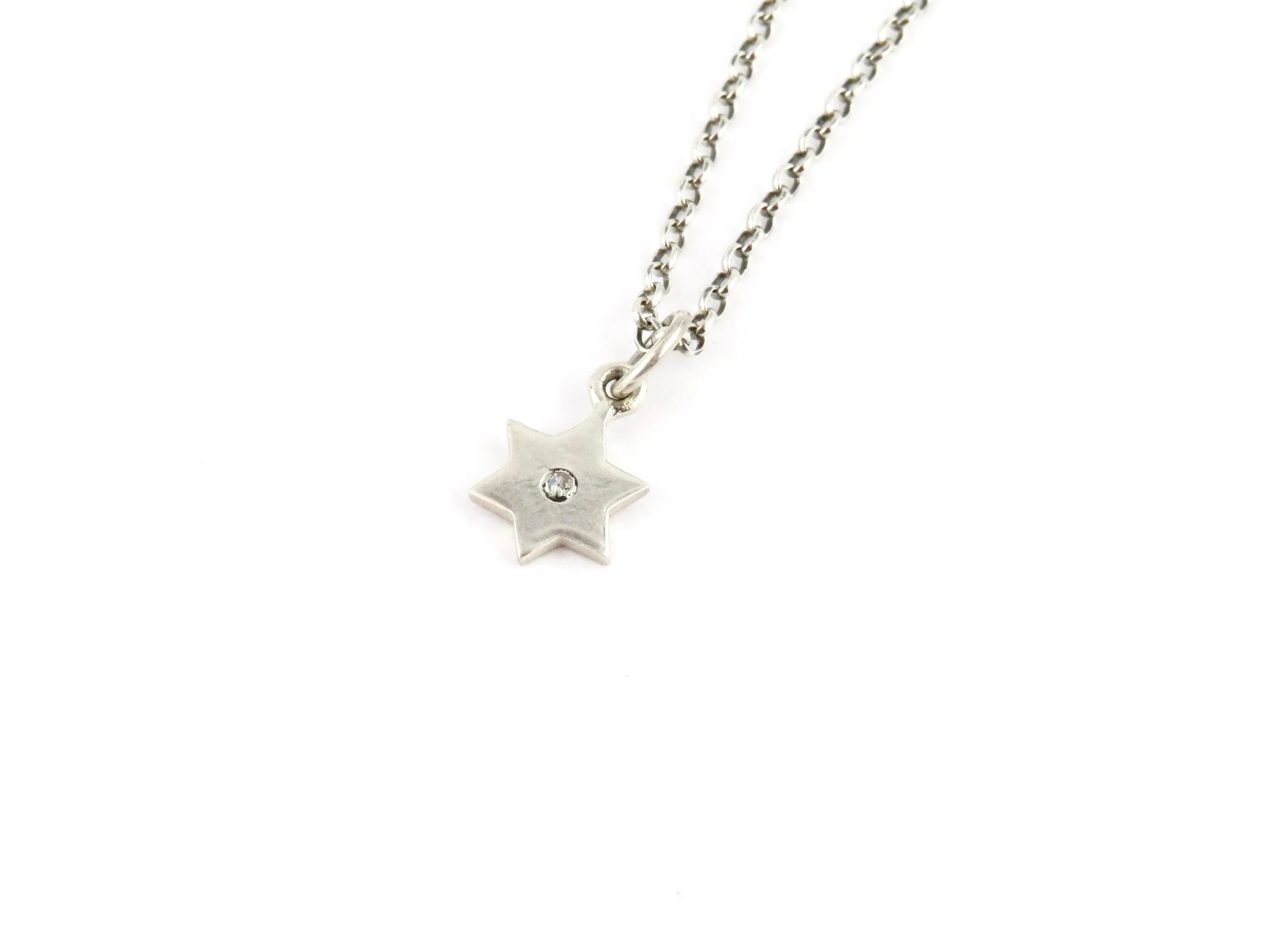 Graceful Star of David Diamond Necklace