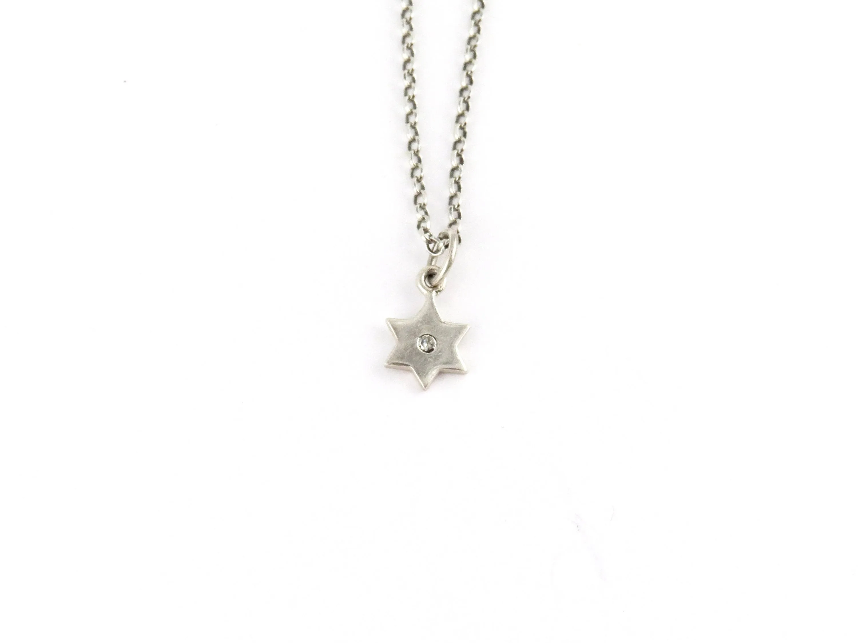 Graceful Star of David Diamond Necklace