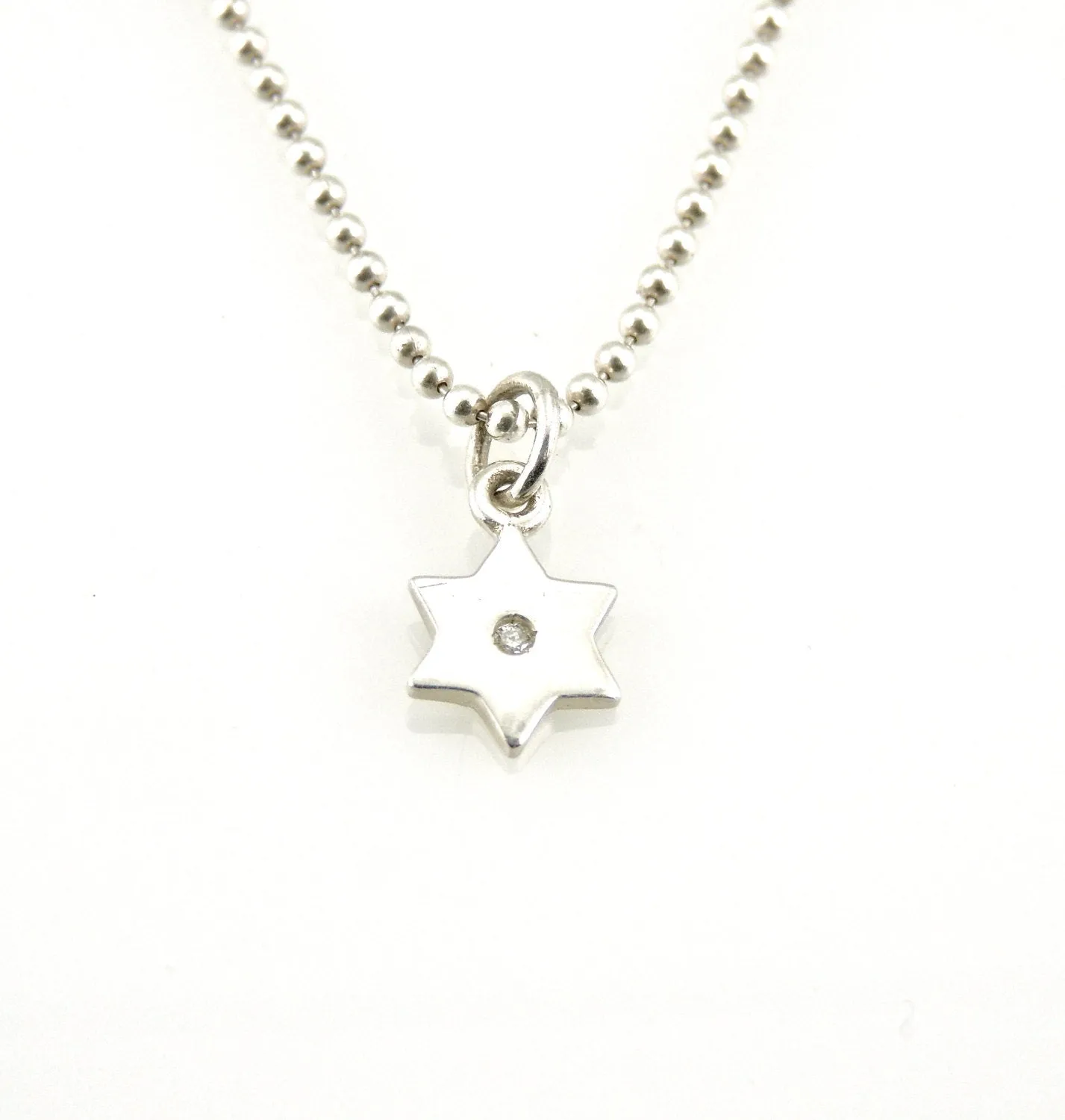 Graceful Star of David Diamond Necklace