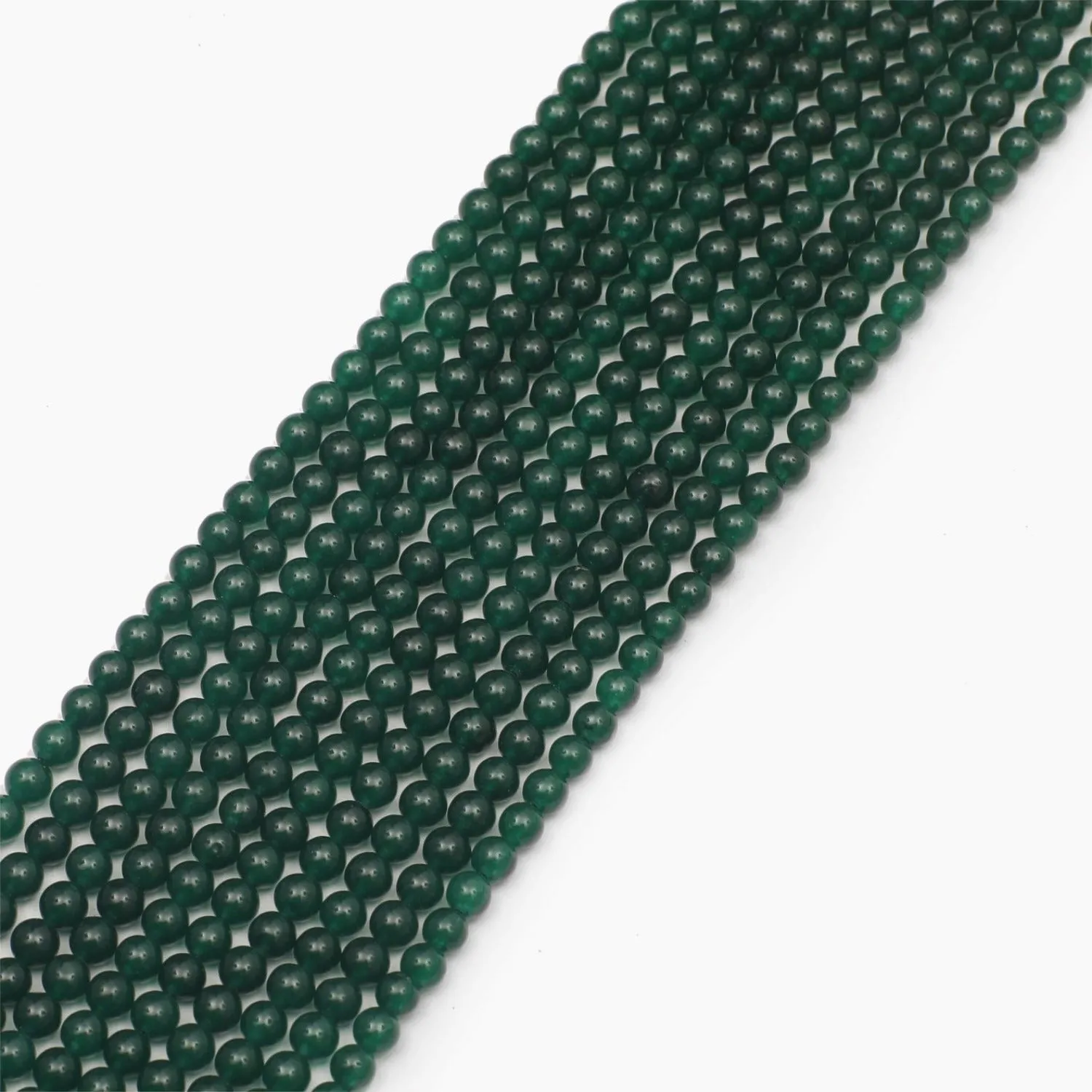 Green Jade Dyed Quartz 5mm Beads- Sold Per Strand