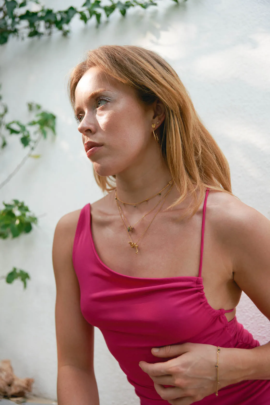 Handmade Snake Necklace In 22ct Gold Vemeil