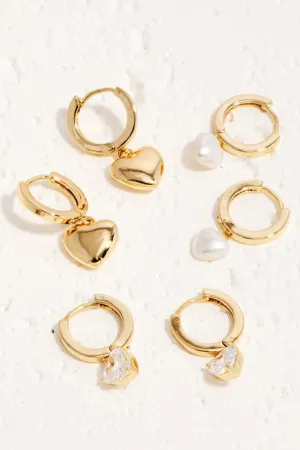Heart Trio Earrings