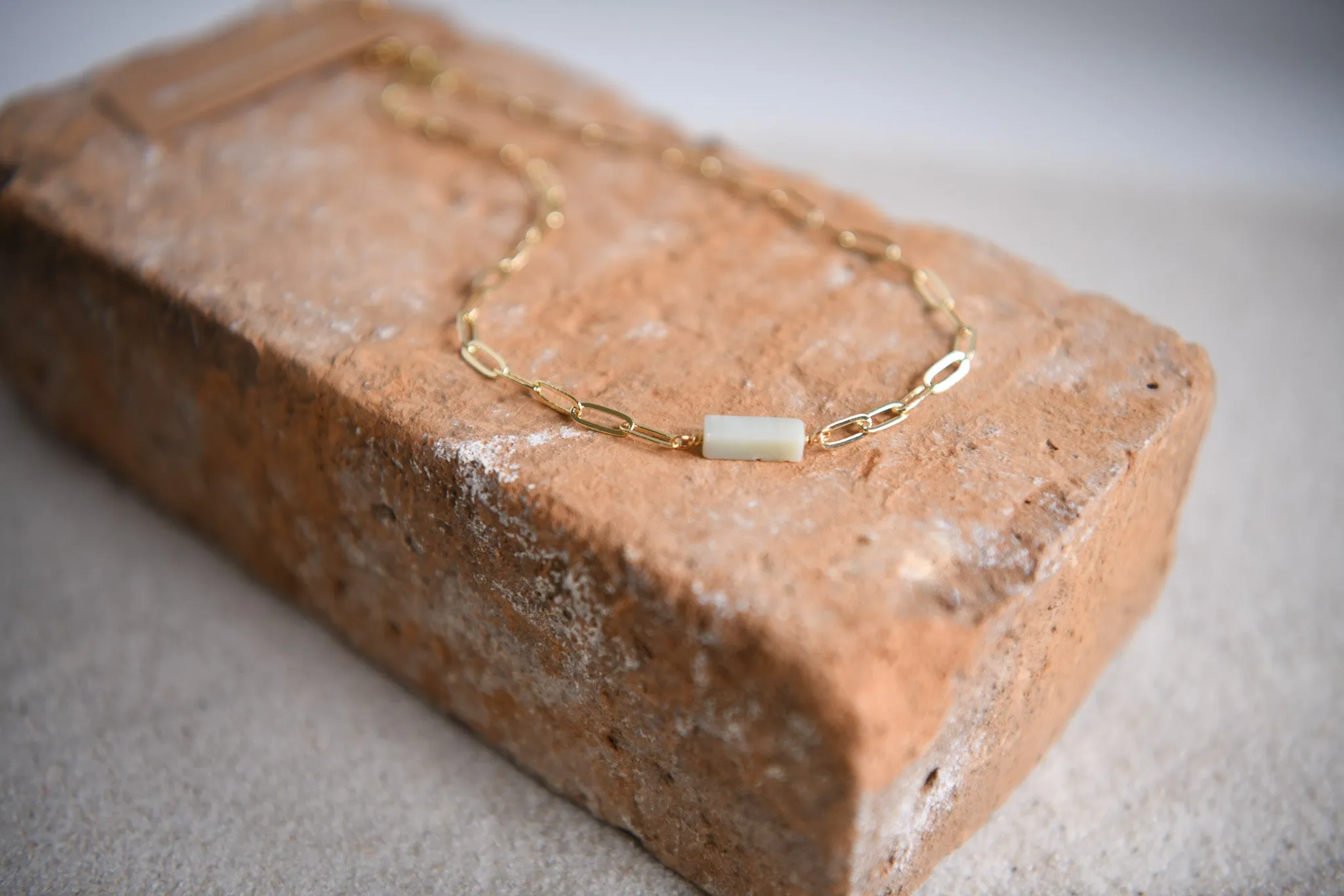 In My Dreams Pearl Paperclip Necklace