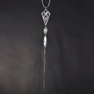 Intricate Arrow W/Chain Tassel Necklace