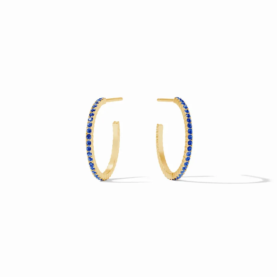 Julie Vos Windsor Sapphire Blue Hoops - Small