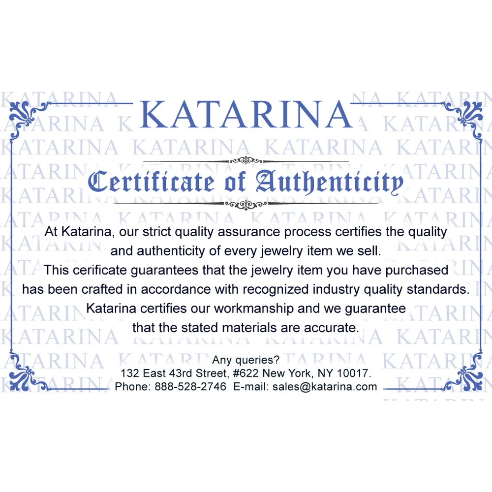 KATARINA Oval Shape Sapphire Earrings with Diamond Accent (5/8 cttw)