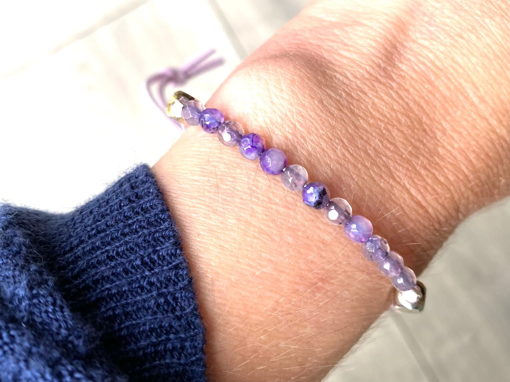 Lavender Agate Bar Diffuser Bracelet