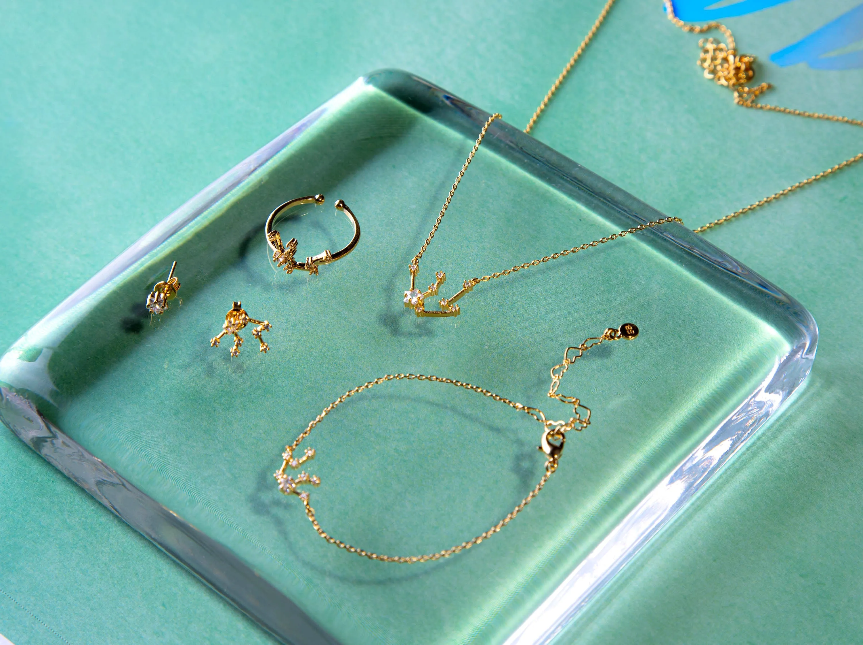 Leo Zodiac Constellation Bracelet with Zircon