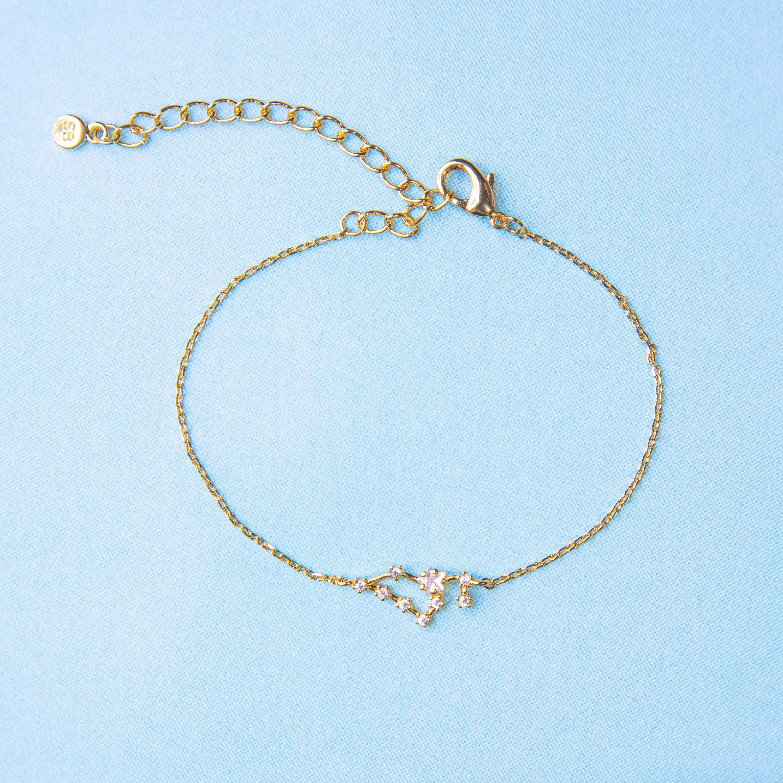 Leo Zodiac Constellation Bracelet with Zircon