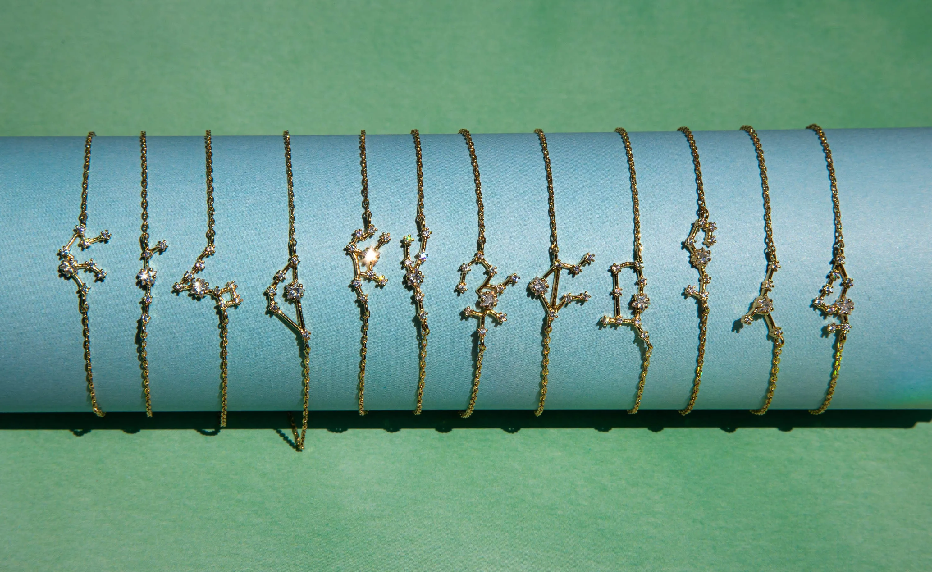 Leo Zodiac Constellation Bracelet with Zircon