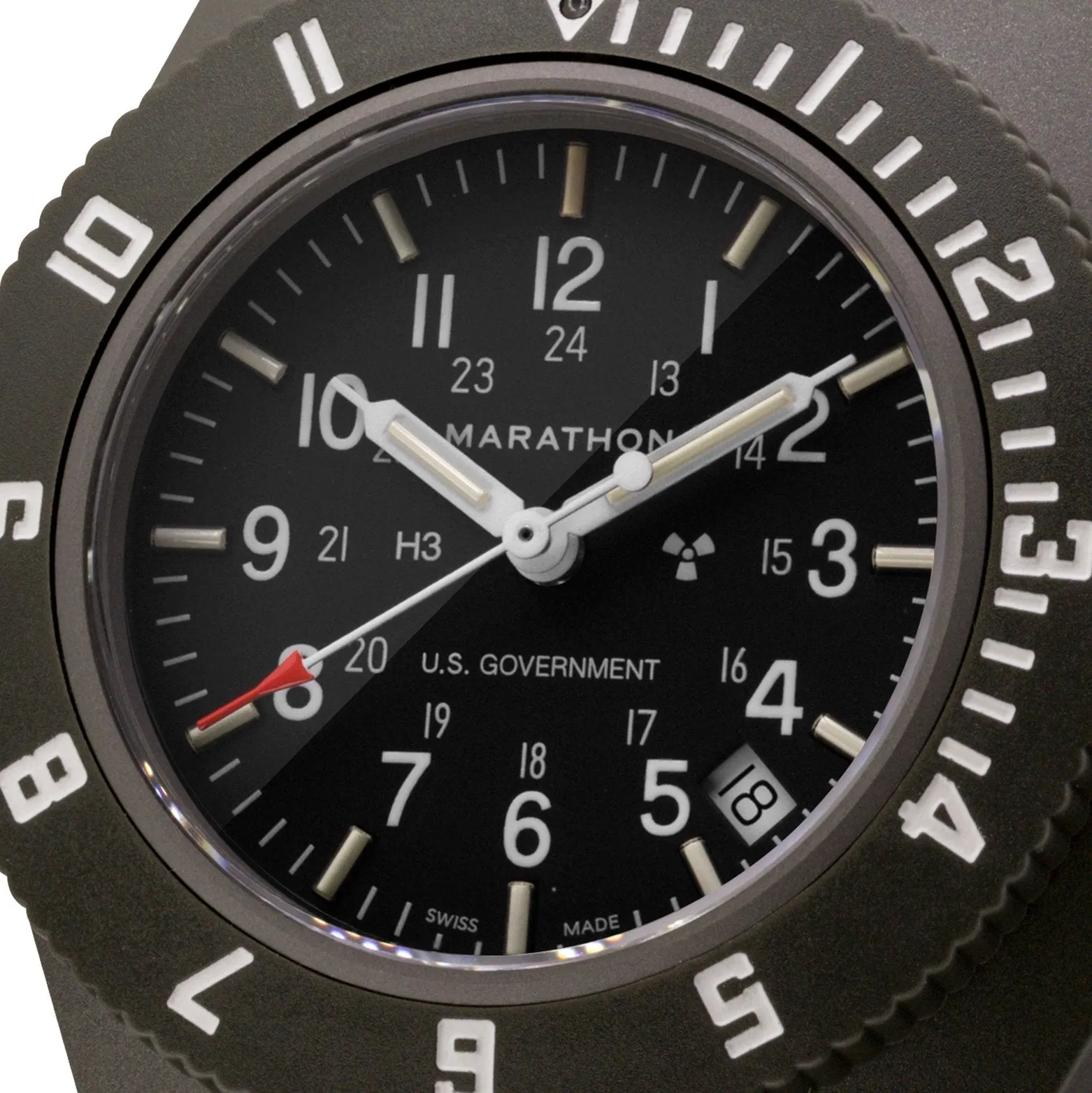 MARATHON PILOT'S NAVIGATOR WITH DATE - 41MM - SAGE - US GOVERNMENT MARKED