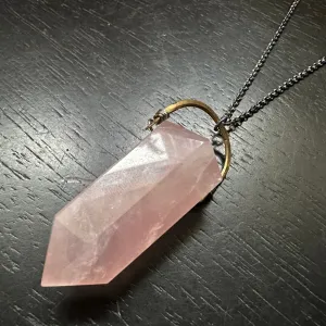 MonumenTALISWOMAN HUGE ROSE QUARTZ Necklace OOAK #4