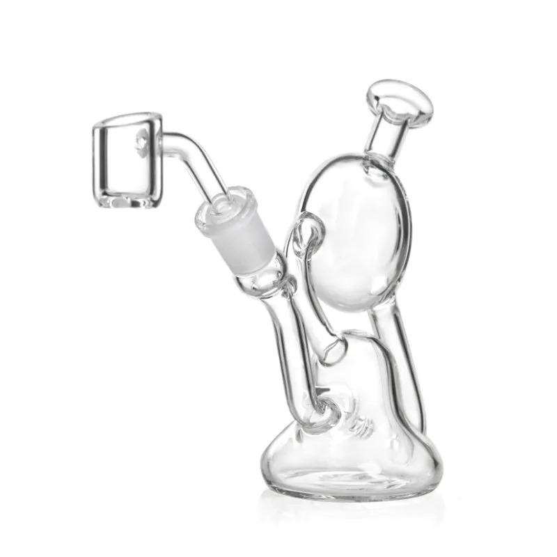 Mooky Mini 14cm Glass Dab Rig with 14mm Banger