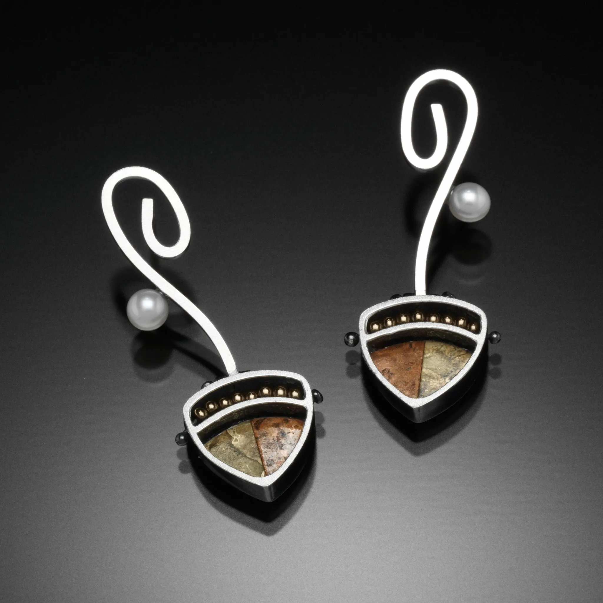 Mosaic Shield Earrings