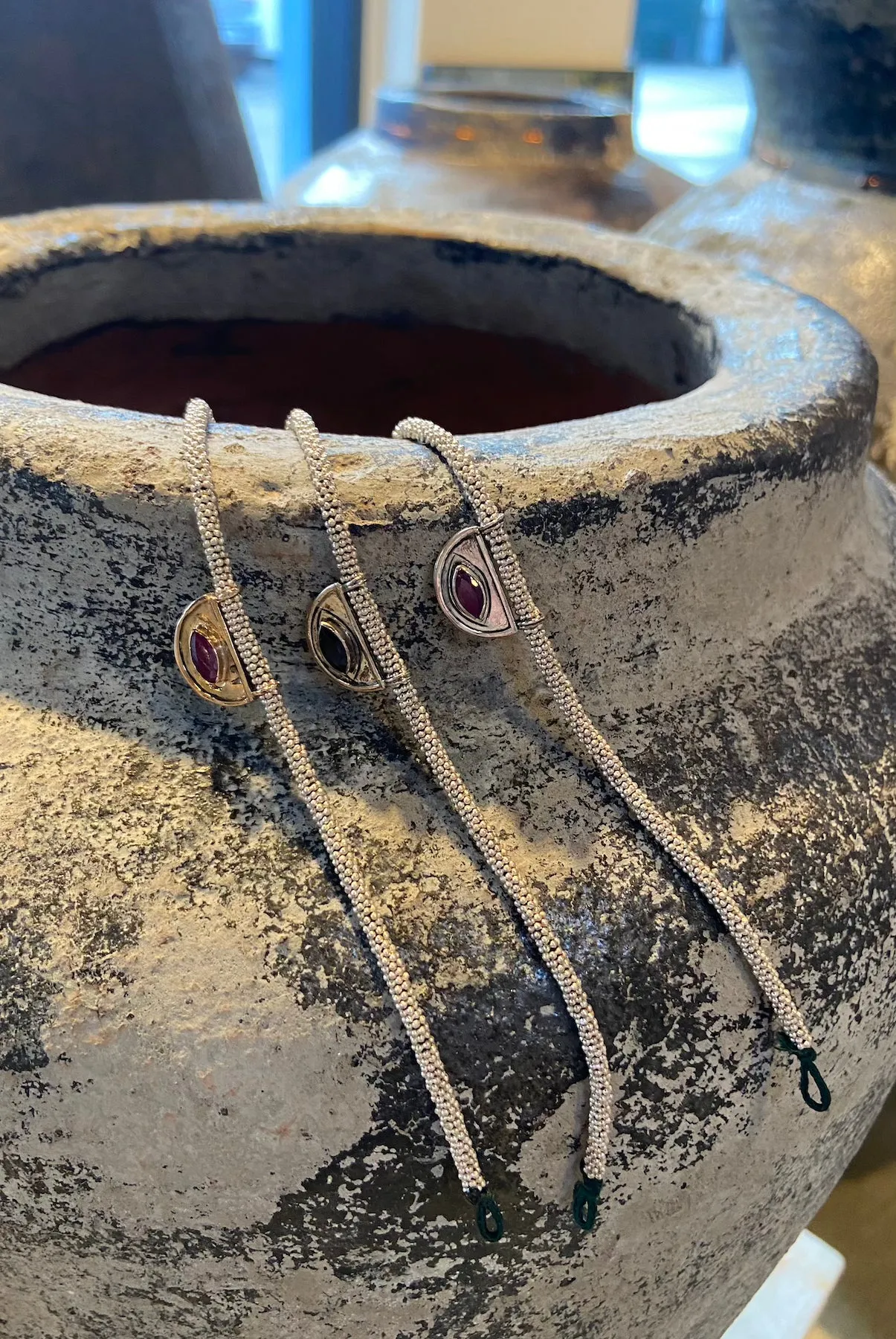 Nafsu - Bead bracelet w/ruby eye