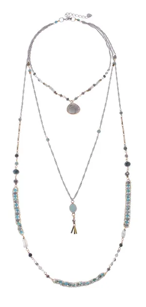 Nakamol Amazonite Layered Mint Pendant Necklace