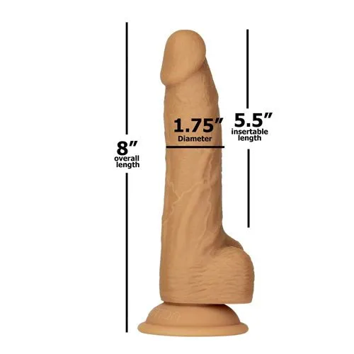 Naked Addiction 8in Dual Density Dildo Caramel