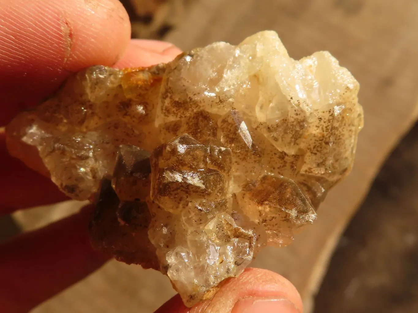 Natural Mini Limonite Quartz Clusters x 52 From Solwezi, Zambia