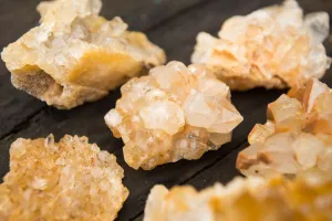 Natural Small Limonite Quartz Clusters x 35 From Solwezi, Zambia