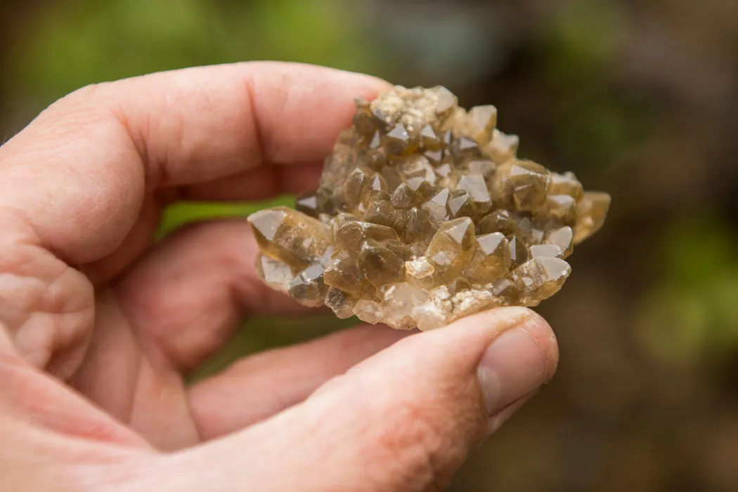 Natural Small Limonite Quartz Clusters x 35 From Solwezi, Zambia