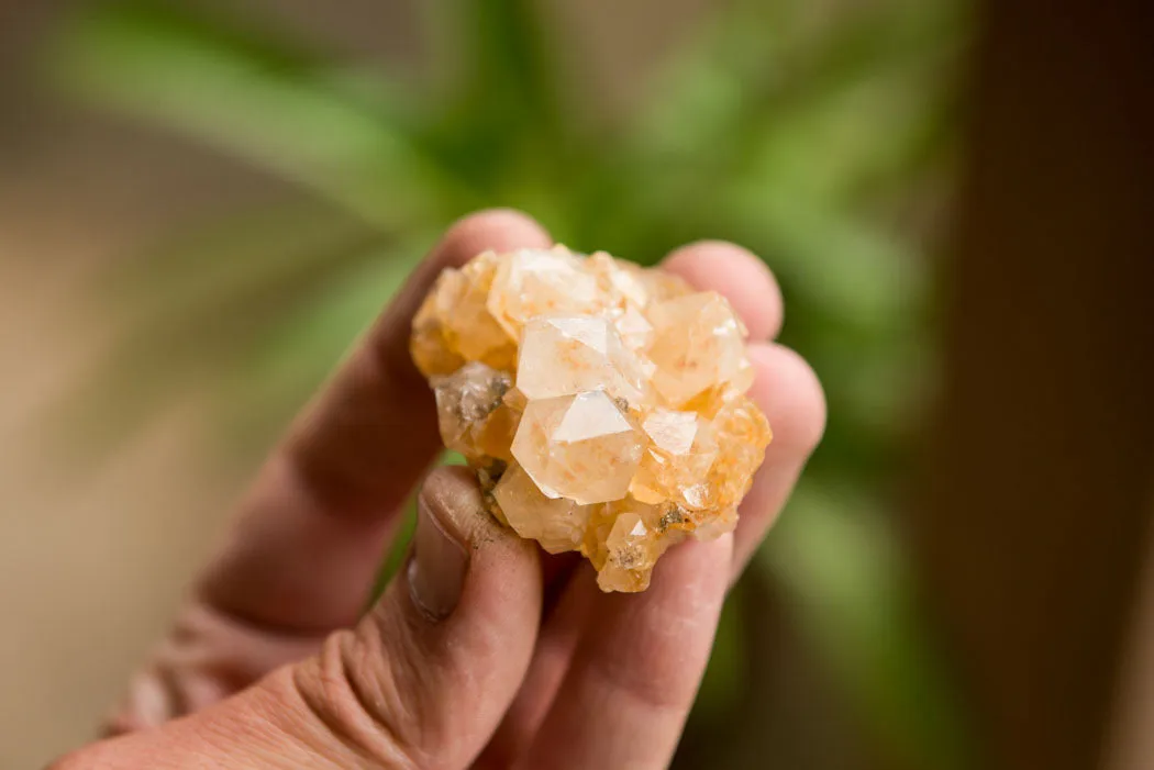 Natural Small Limonite Quartz Clusters x 35 From Solwezi, Zambia