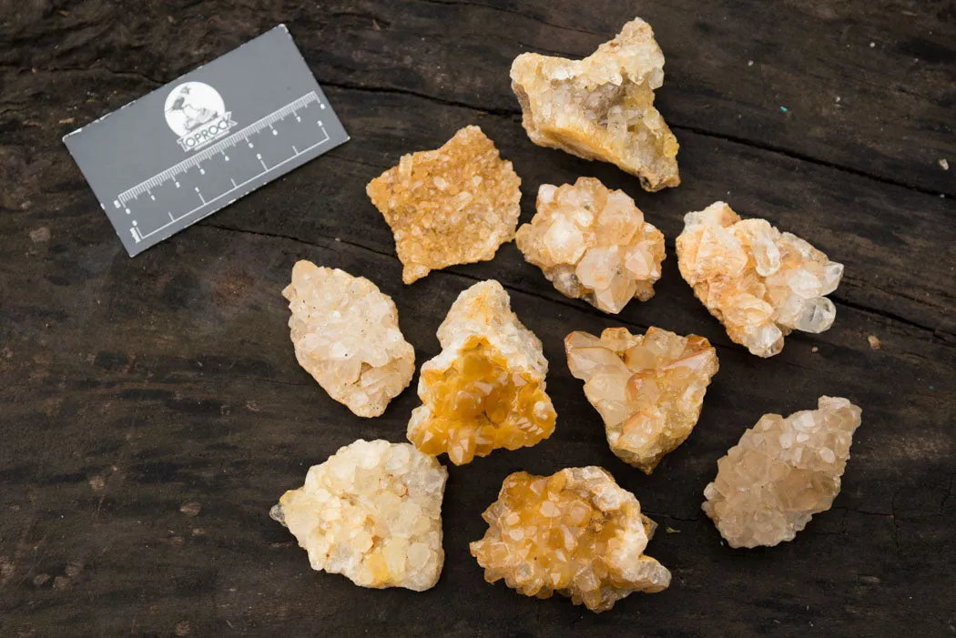Natural Small Limonite Quartz Clusters x 35 From Solwezi, Zambia