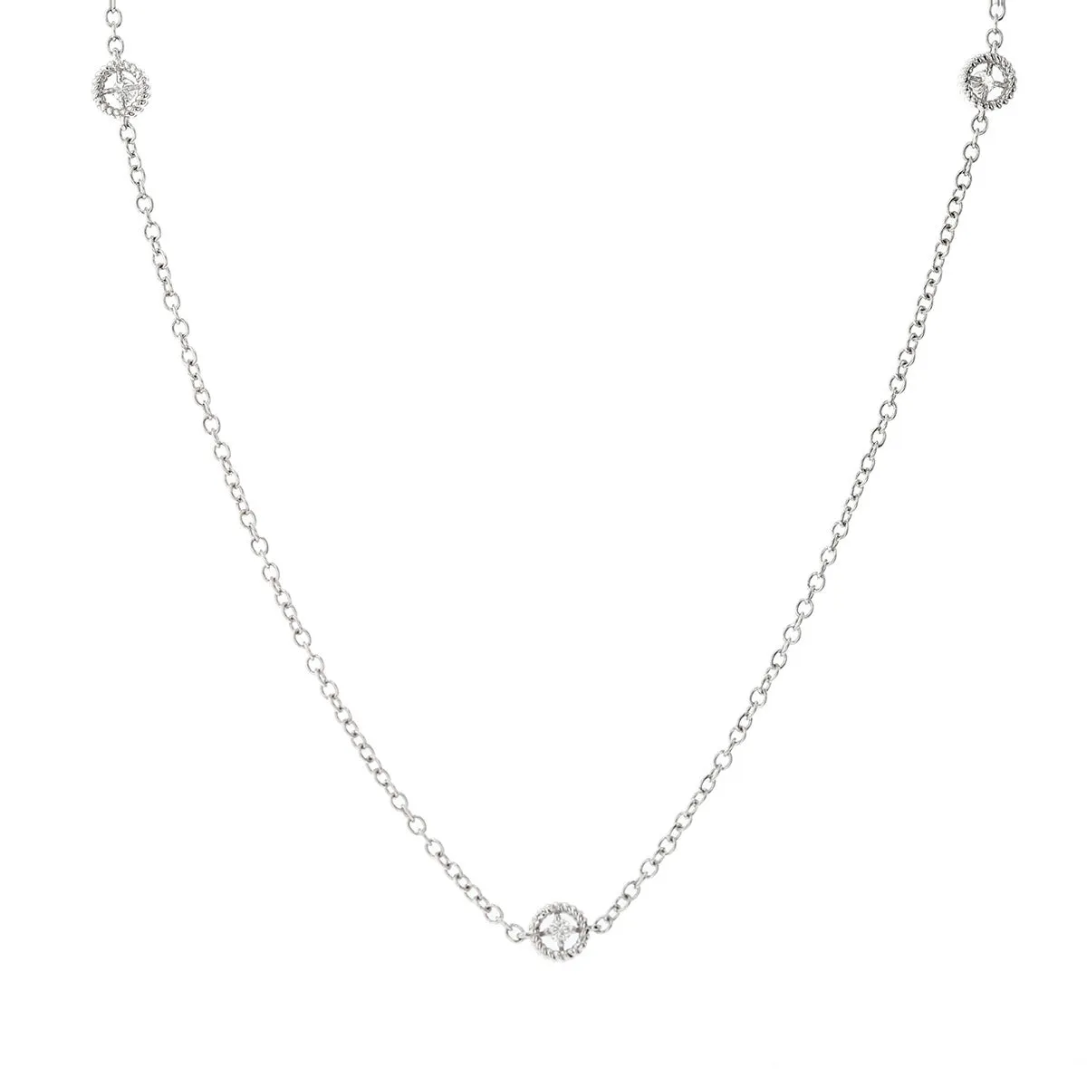 Necklace with 7 Diamond Stations