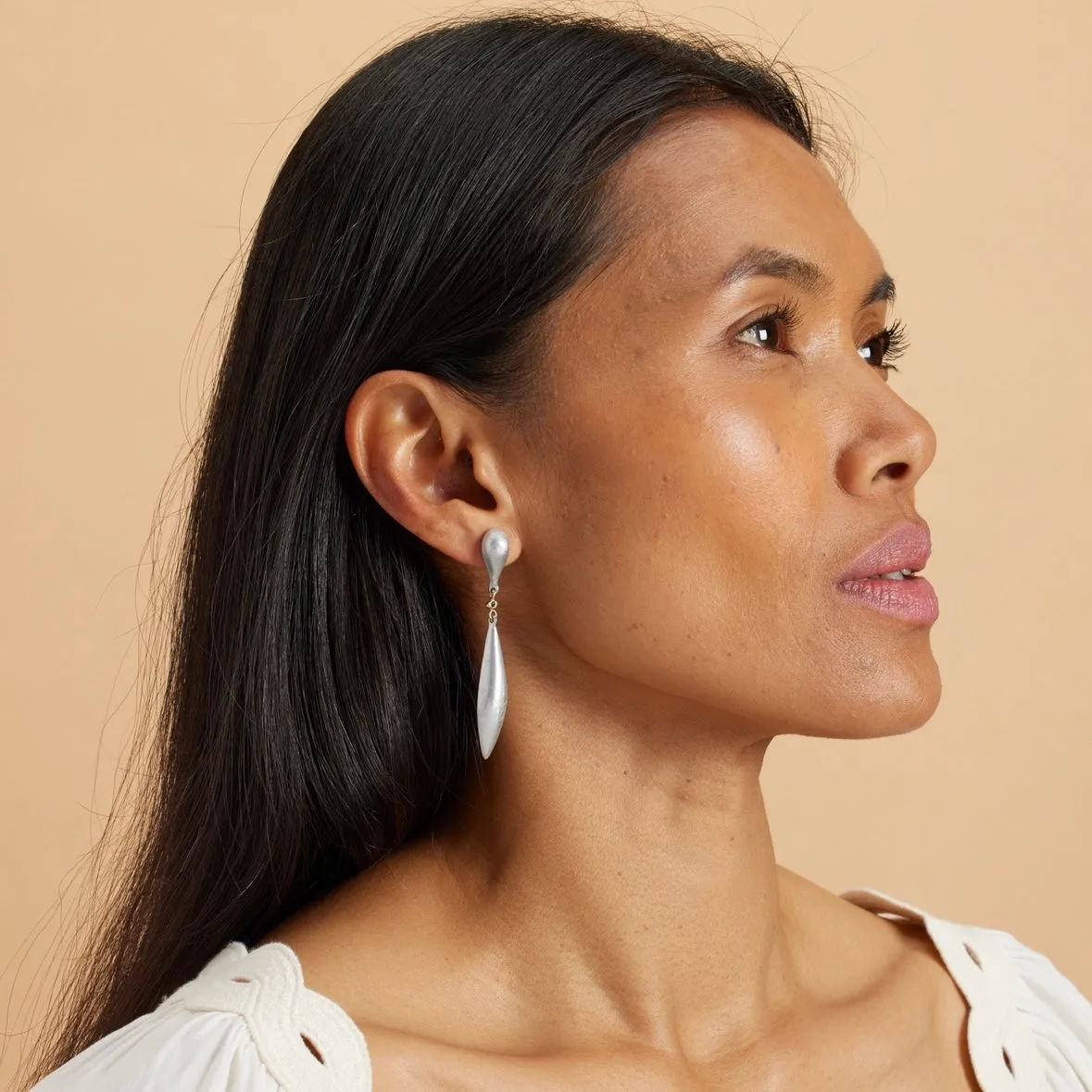 NEW SAPPHIRE TEAR DROP EARRINGS - BEATRIX OST COLLABORATION